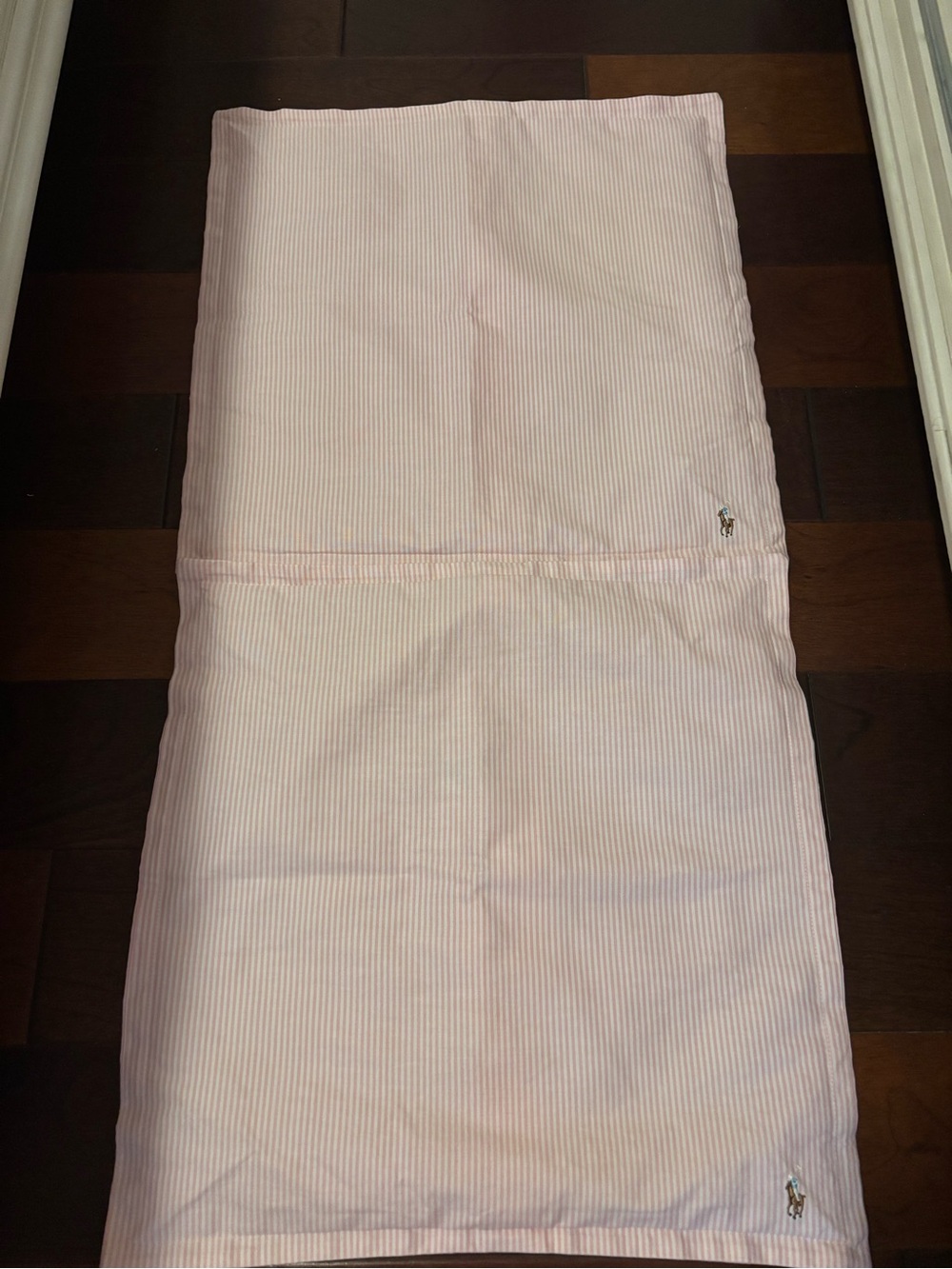 Ralph Lauren Oxford Pink Seersucker Polo 16x16 decorative pillowcases